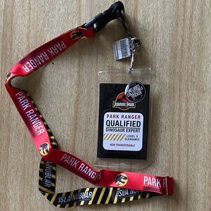 Jurassic Park Ranger Lanyard with Badge